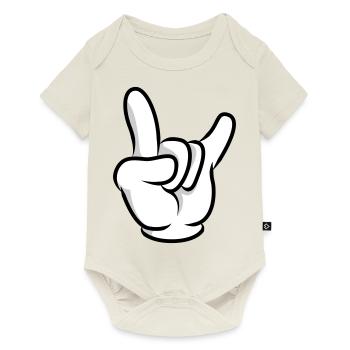 hand symbol - Baby Premium Kurzarmbody - Naturweiß - Vorne