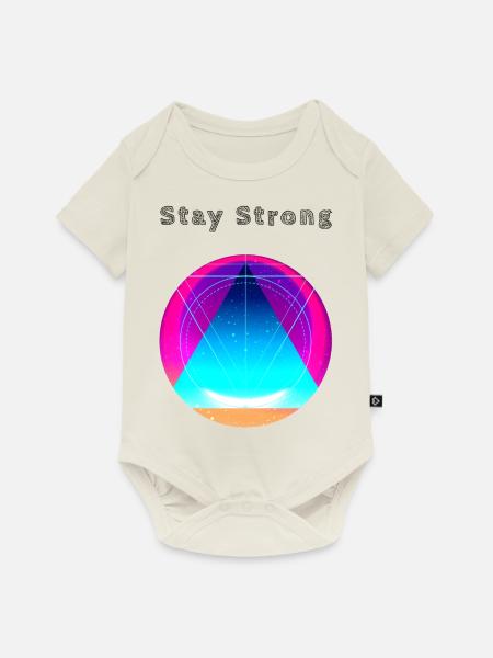 Stay Strong - Baby Premium Kurzarmbody - Naturweiß