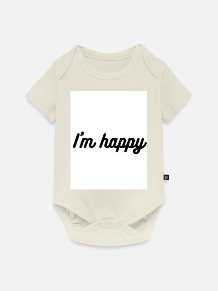 Positive Einstellung - Baby Premium Kurzarmbody - Naturweiß