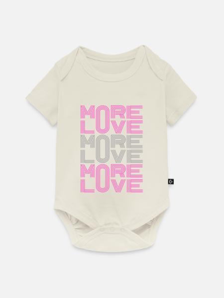 More Love - Baby Premium Kurzarmbody - Naturweiß