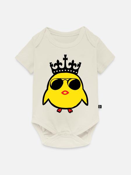king kücken - Baby Premium Kurzarmbody - Naturweiß