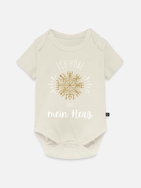Wegweiser MOTIVATION - VEGVISIR - Baby Premium Kurzarmbody - Naturweiß