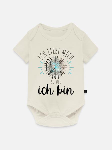 Wegweiser Motivation - VEGVISIR - Baby Premium Kurzarmbody - Naturweiß