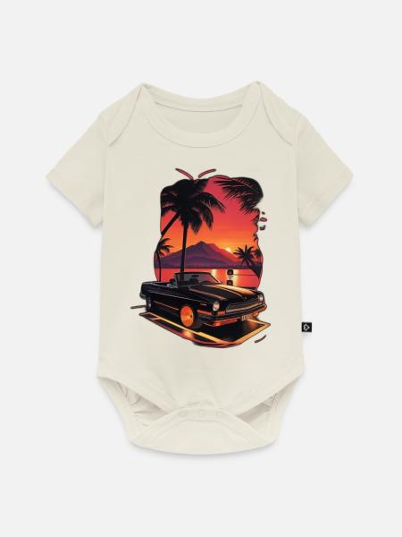 90s - Baby Premium Kurzarmbody - Naturweiß