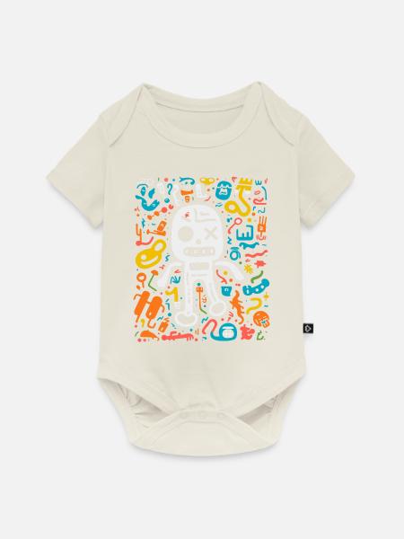Geisterhafte Groove-Parade - Baby Premium Kurzarmbody - Naturweiß