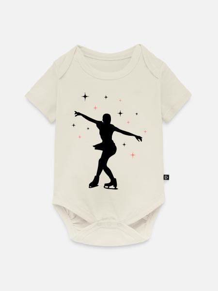 eisläuferin eislaufen skating 02 - Baby Premium Kurzarmbody - Naturweiß