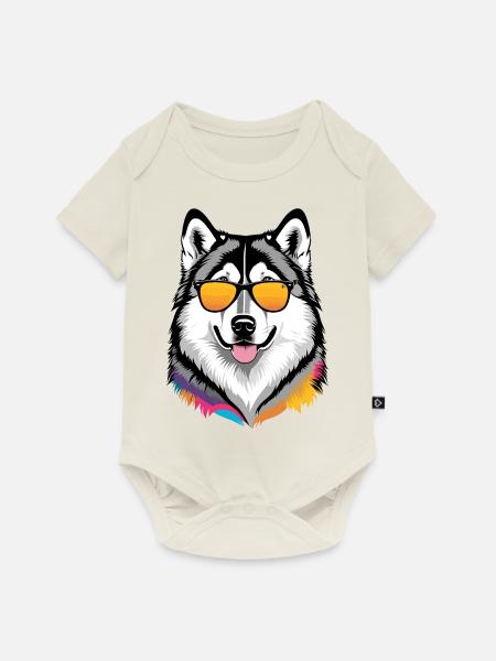 Alaska Malamute - Baby Premium Kurzarmbody - Naturweiß