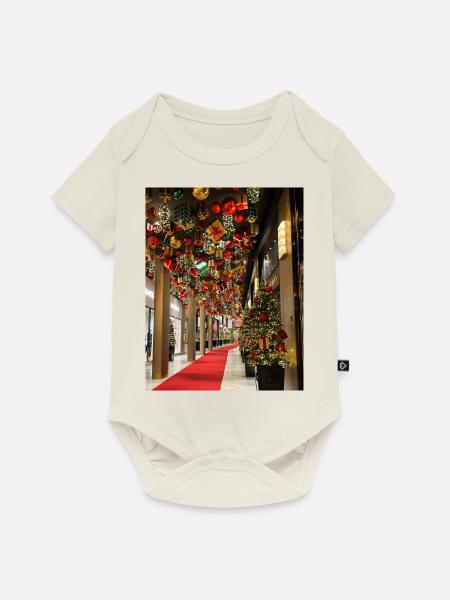 Weinachten - Baby Premium Kurzarmbody - Naturweiß