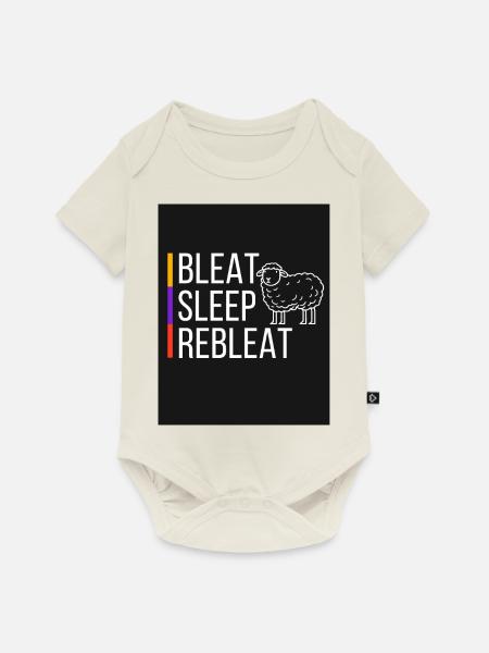 Blöken Schlaf Rebleat - Baby Premium Kurzarmbody - Naturweiß