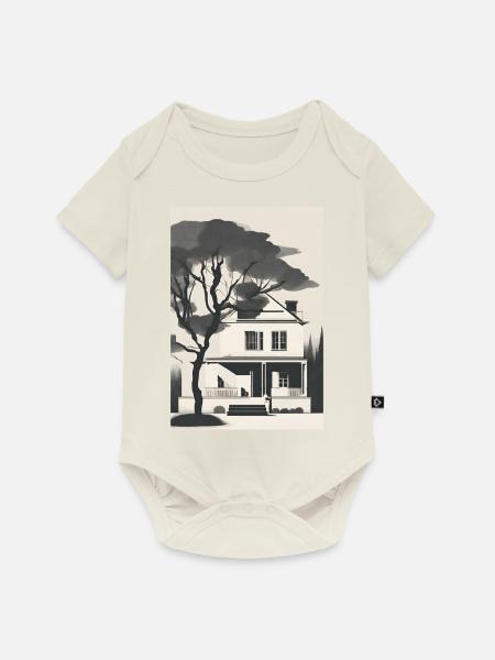 Haus - Baby Premium Kurzarmbody - Naturweiß