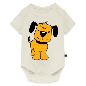 Dog Stands Cute Little Happy Puppy Pet - Baby Premium short-sleeve bodysuit - off white - Front
