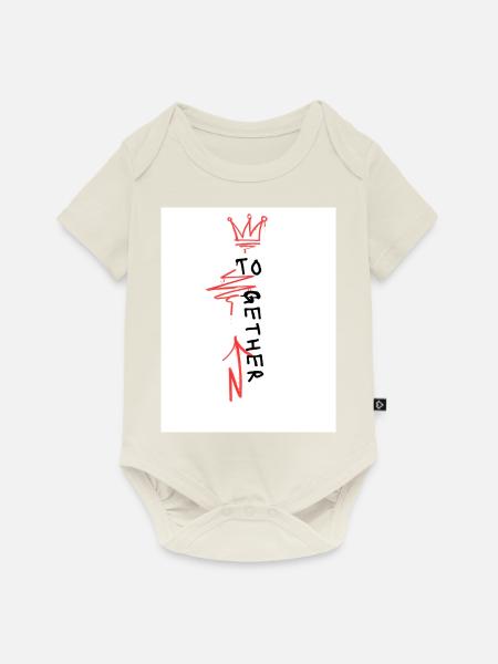 Together - Baby Premium Kurzarmbody - Naturweiß