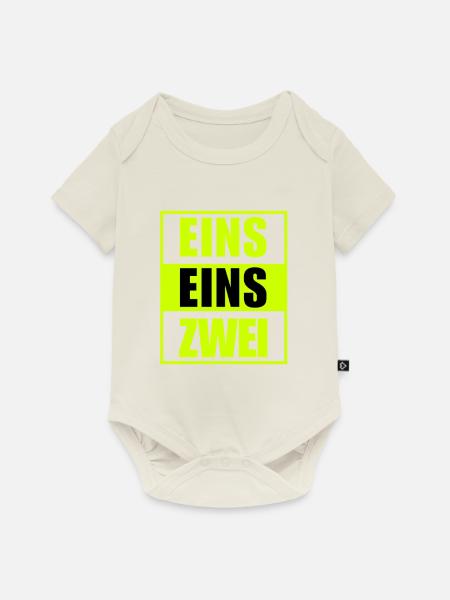 112 EINS EINS ZWEI - Baby Premium Kurzarmbody - Naturweiß