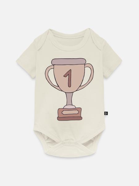 pokal 1 - Baby Premium Kurzarmbody - Naturweiß