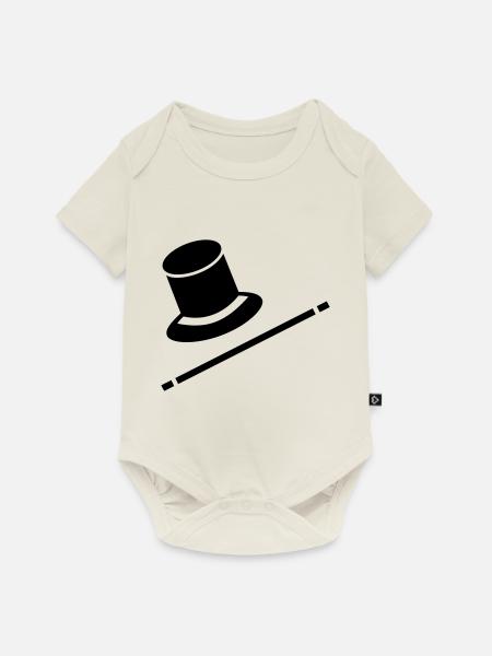 zauberer - Baby Premium Kurzarmbody - Naturweiß