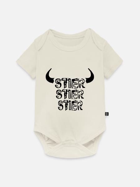 Stier, Stier, Stier!! - Baby Premium Kurzarmbody - Naturweiß