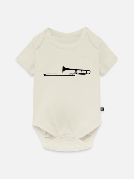 Posaune - Baby Premium Kurzarmbody - Naturweiß