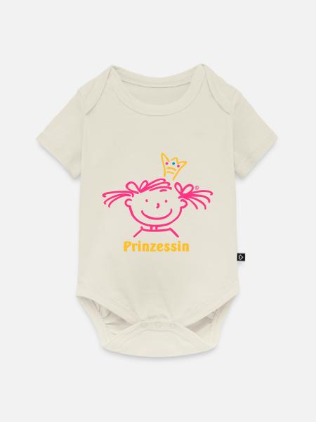 Prinzessin - Baby Premium Kurzarmbody - Naturweiß