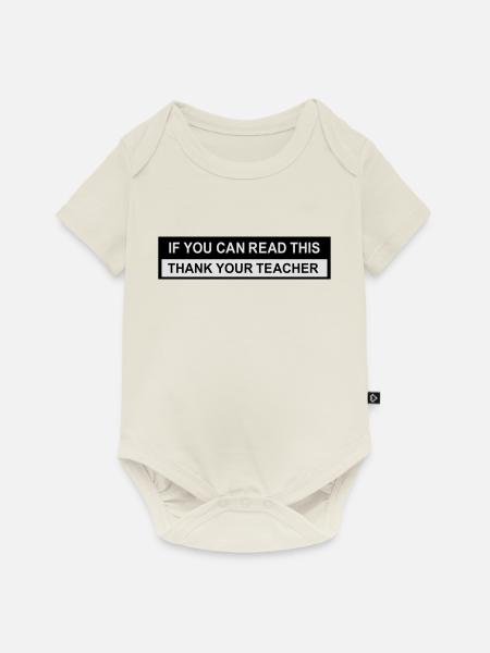 teacher - Baby Premium Kurzarmbody - Naturweiß