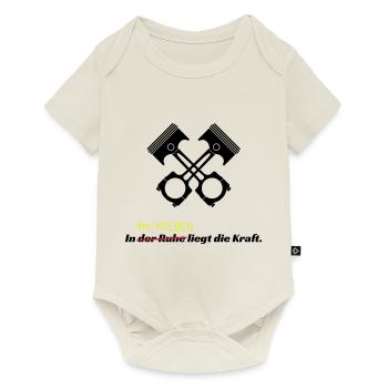 Motorsport Kolben Racing - Baby Premium Kurzarmbody - Naturweiß - Vorne