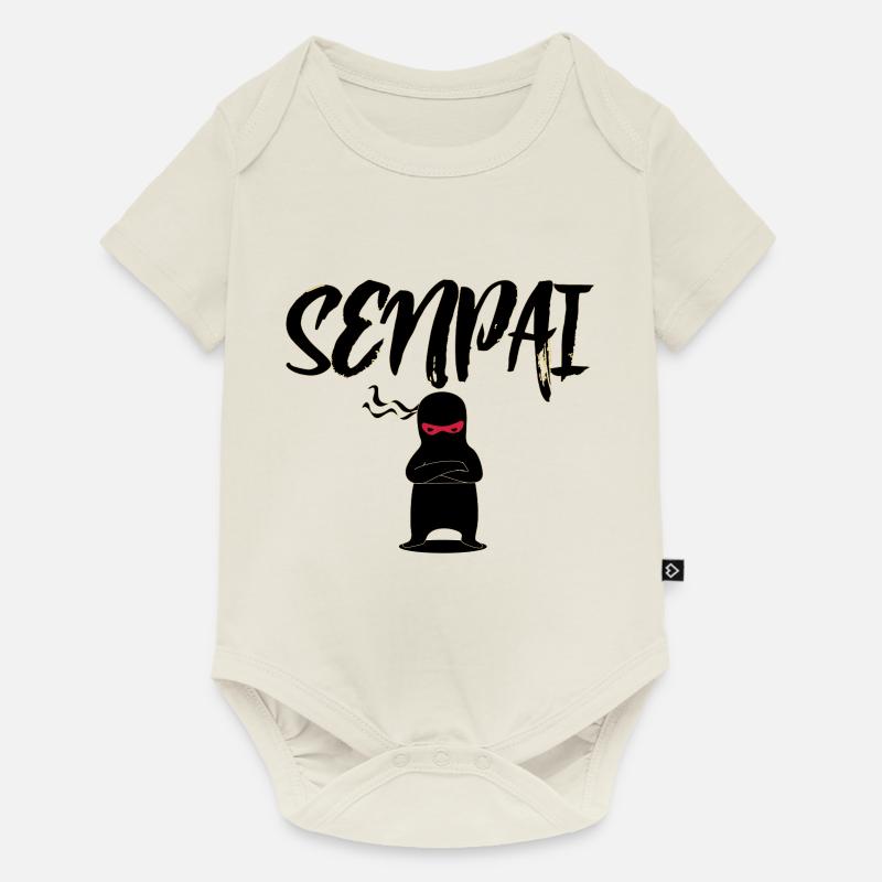 senpai - Body à manches courtes Premium Bébé - blanc cassé