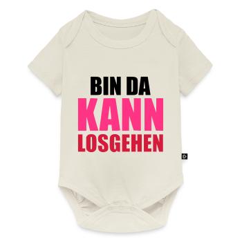 Bin da kann losgehen - Baby Premium Kurzarmbody - Naturweiß - Vorne