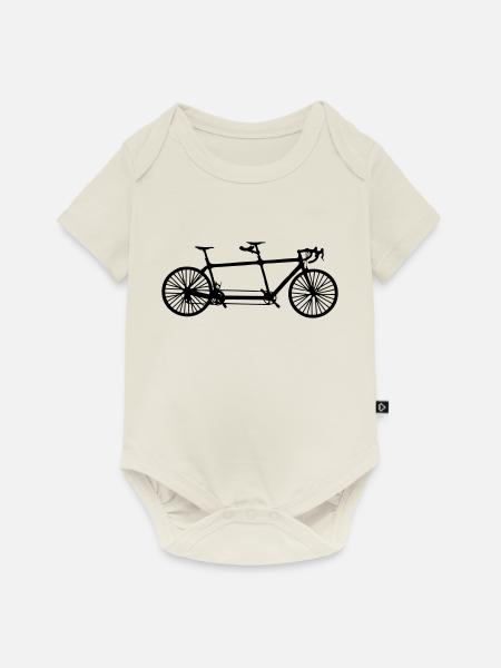 Tandem - Baby Premium Kurzarmbody - Naturweiß