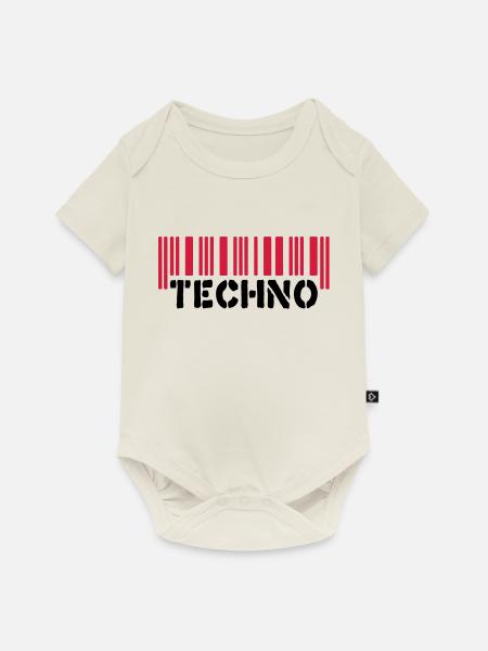 Techno__V002 - Baby Premium Kurzarmbody - Naturweiß