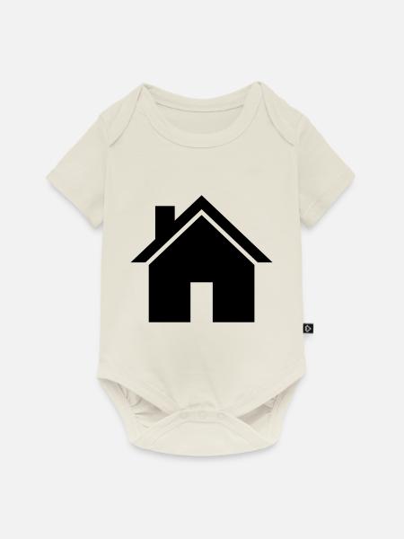 Haus - Baby Premium Kurzarmbody - Naturweiß