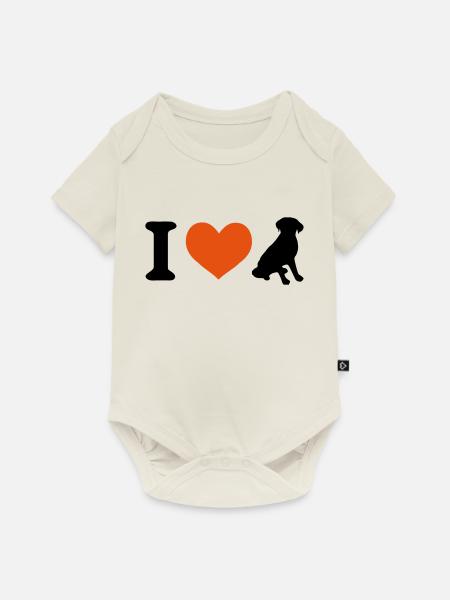 I love labrador - Baby Premium Kurzarmbody - Naturweiß