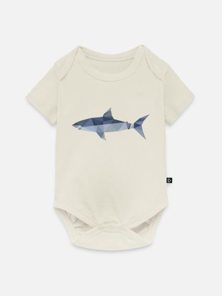 Polygon Hai - Baby Premium Kurzarmbody - Naturweiß
