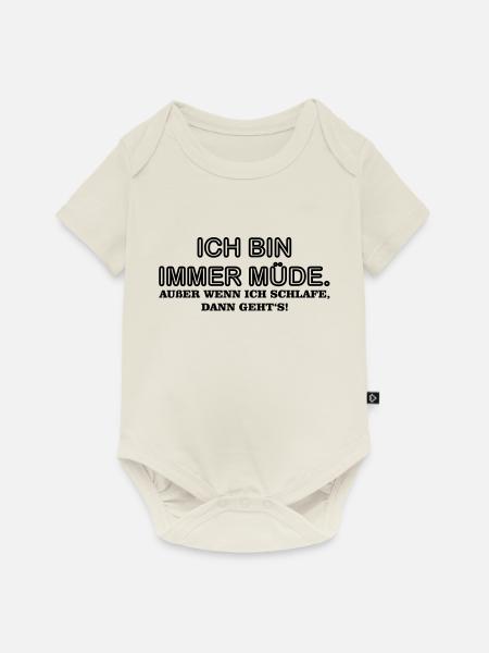 Immer Muede - Baby Premium Kurzarmbody - Naturweiß