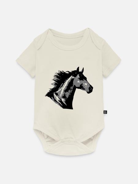 Beautiful Horse Head - Baby Premium Kurzarmbody - Naturweiß
