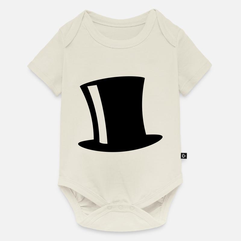 Top Hat - Baby Premium Kurzarmbody - Naturweiß