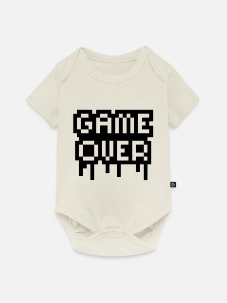 Game Over Stamp - Baby Premium Kurzarmbody - Naturweiß