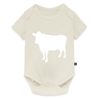 Kuh - Baby Premium Kurzarmbody - Naturweiß - Vorne