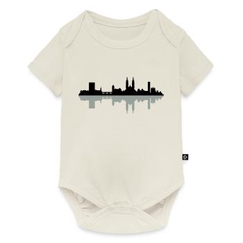 Skyline Basel - Baby Premium Kurzarmbody - Naturweiß - Vorne