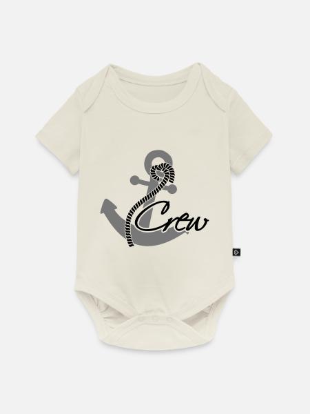 Crew Anker Abzeichen Rang - Baby Premium Kurzarmbody - Naturweiß