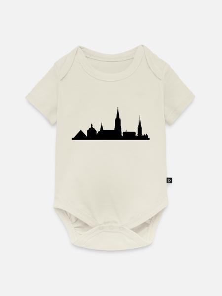 Skyline Ulm klein - Baby Premium Kurzarmbody - Naturweiß