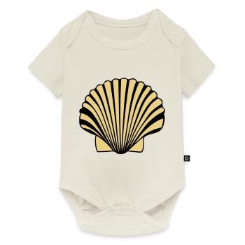 coquille saint jaques coquillage de Compostelle - Body à manches courtes Premium Bébé - blanc cassé - Devant