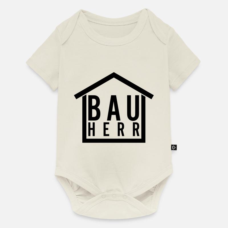Bauherr - Baby Premium Kurzarmbody - Naturweiß
