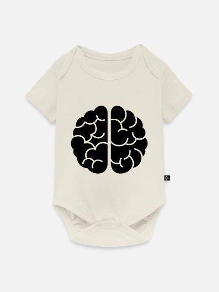 Brain - Baby Premium Kurzarmbody - Naturweiß