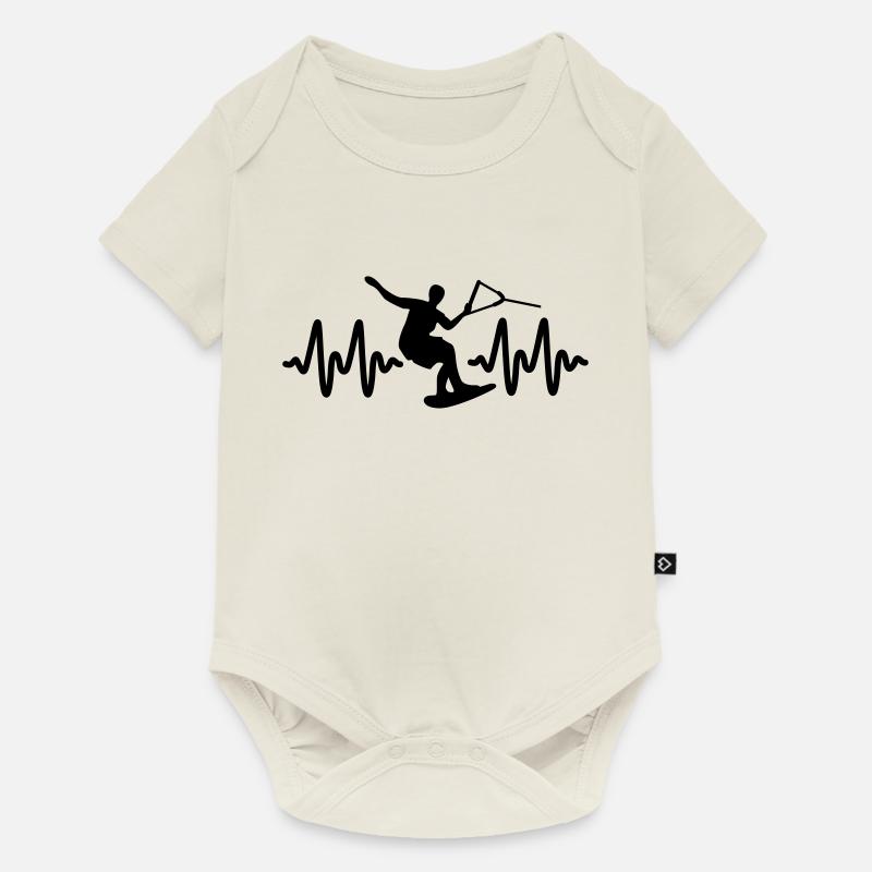 wakeboarden - Baby Premium Kurzarmbody - Naturweiß
