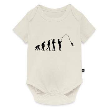 fishing_evolution_001 - Baby Premium Kurzarmbody - Naturweiß - Vorne