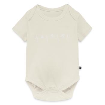 Triathlon heartbeat - Baby Premium short-sleeve bodysuit - off white - Front
