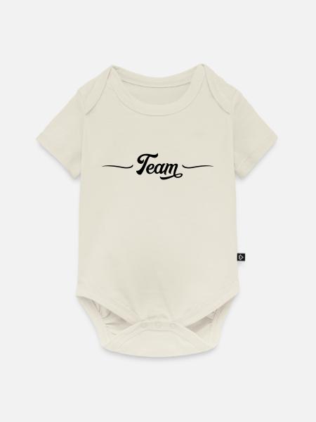team strich - Baby Premium Kurzarmbody - Naturweiß