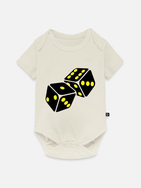 würfel - Baby Premium Kurzarmbody - Naturweiß