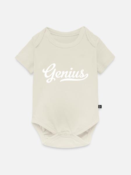 genius - Baby Premium Kurzarmbody - Naturweiß