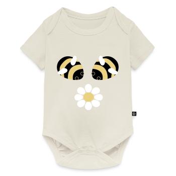Bees flower - Baby Premium short-sleeve bodysuit - off white - Front