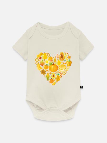 organisch - Baby Premium Kurzarmbody - Naturweiß